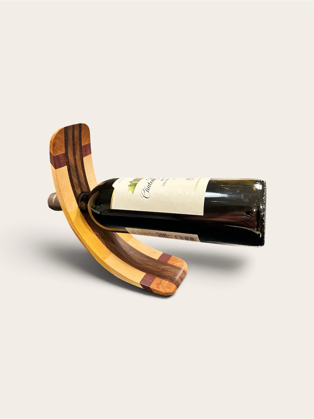 Handcrafted Wooden Balance Wine Bottle Holder
